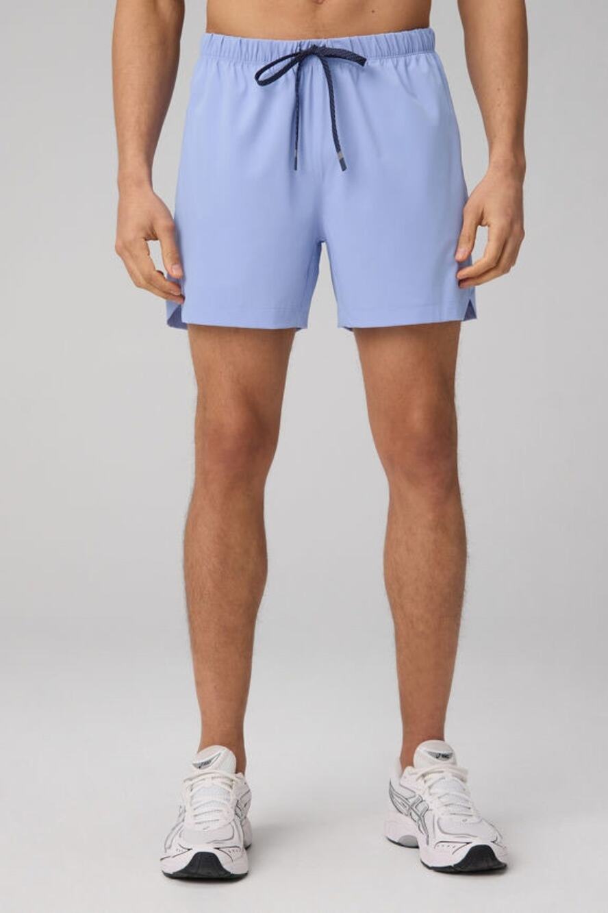 New Fabletics The One Short Men's 5" Blue Oxford size L